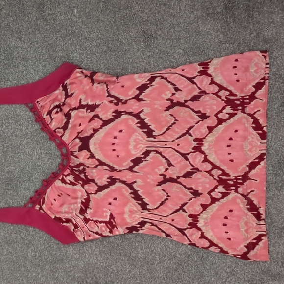 Marciano Kenya geometric print halter top in red/coral - Picture 2 of 4